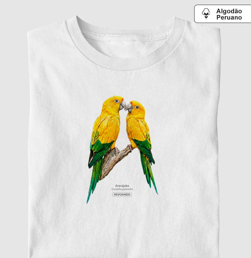 Traços Alados - Ararajuba - Algodão Peruano