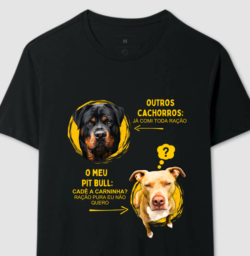 Outros cachorro já comi toda ração, o meu pitbull cadê a carninha? ração pura eu não quero.