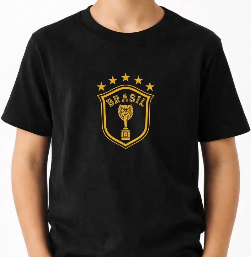 Camiseta Infantil Brasil Retrô