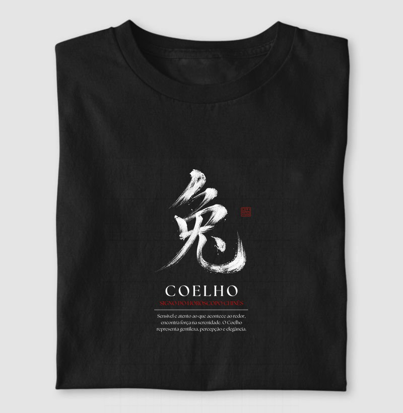 Coelho Kanji - Horóscopo Chinês - Camiseta