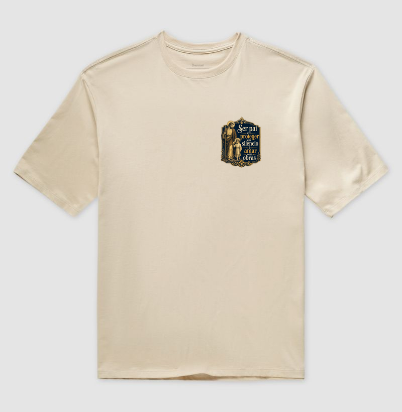 Camiseta Oversized Proteger em Silêncio (Estampa de Bolso)