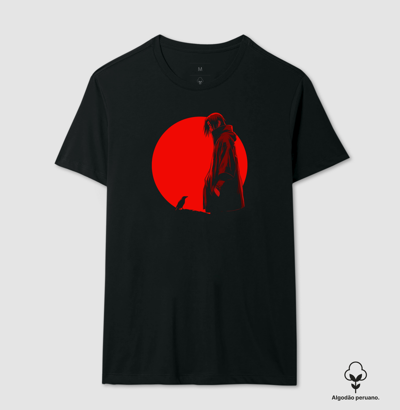 Itachi Lua Escarlate - Camiseta Algodão Peruano