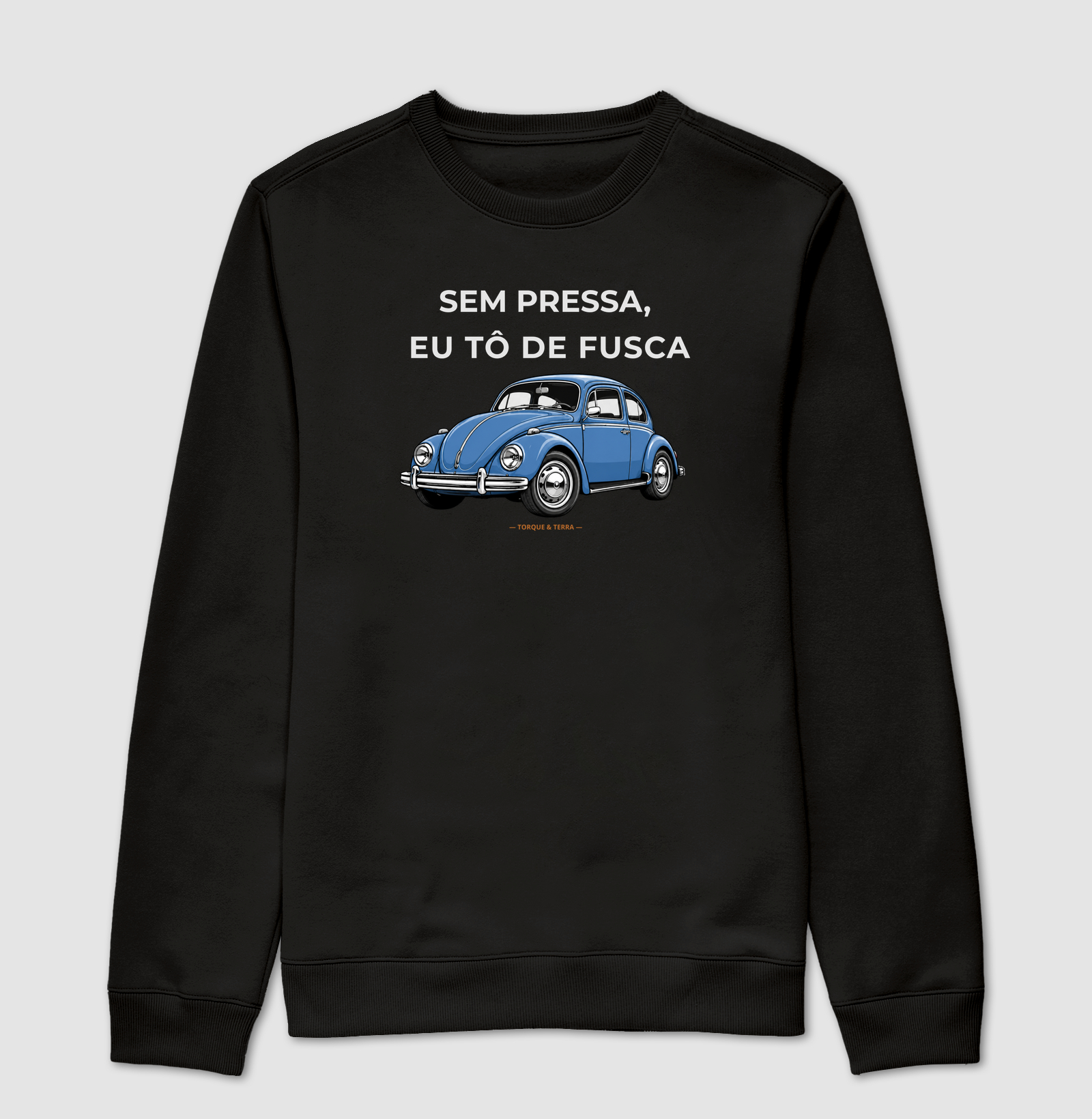 Sem pressa, eu tô de fusca - Azul médio acinzentado