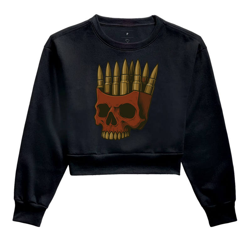 Cropped Moletom Militar Fuc# Happy Magnata556