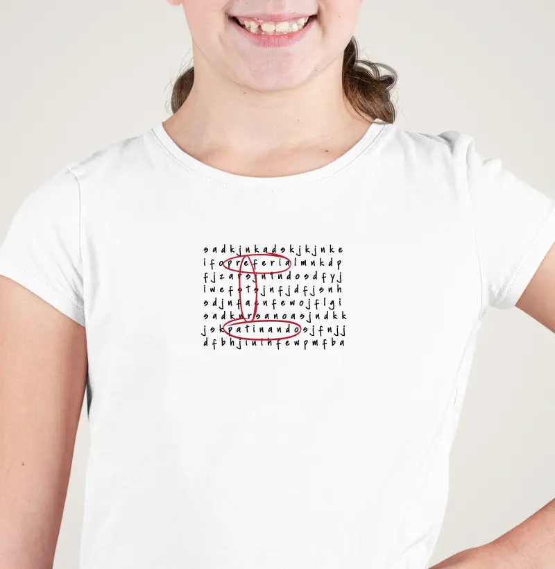 Caça-palavras - Camiseta Infantil
