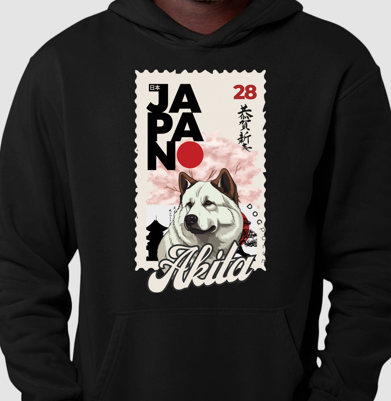 Hoodie Moletom Nihon Akita Dog Pulse