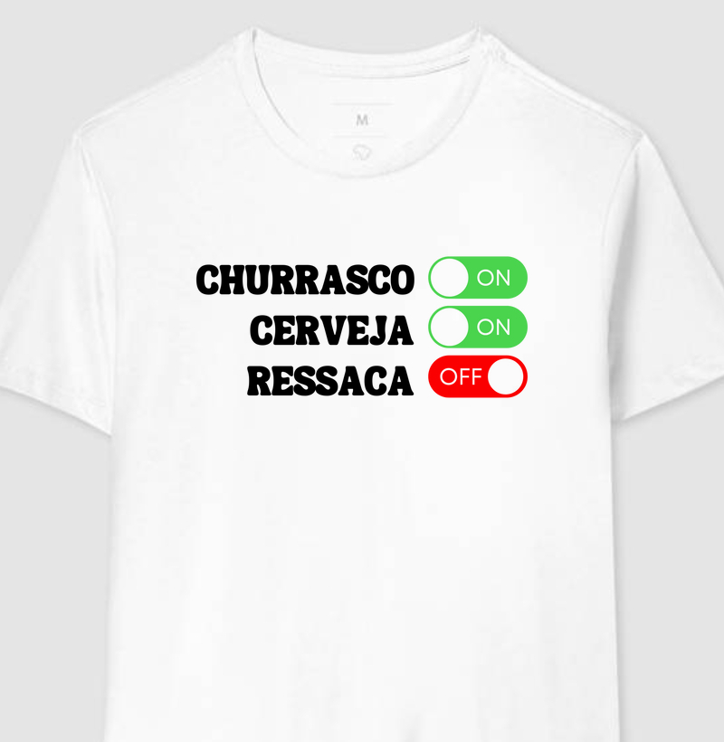 Coleção Frases - Botões ON - Churrasco, Cerveja, Ressaca