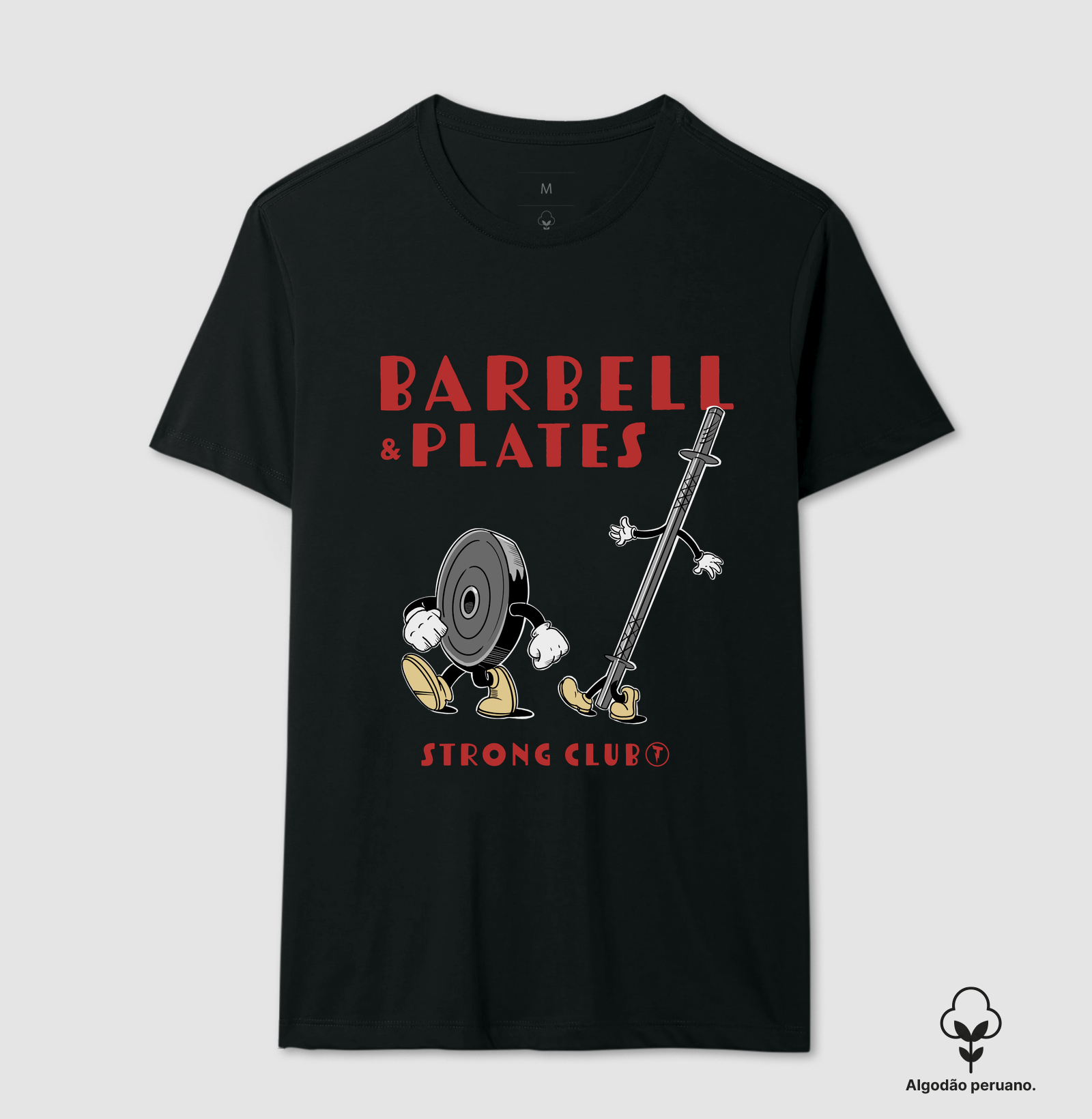Camiseta Barbell & Plates Strong Club