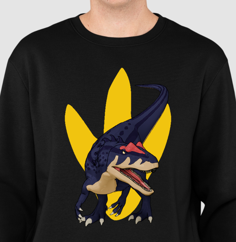 Blusa Dinossauro Suéter Alossauro Algodão Premium Dinoloco