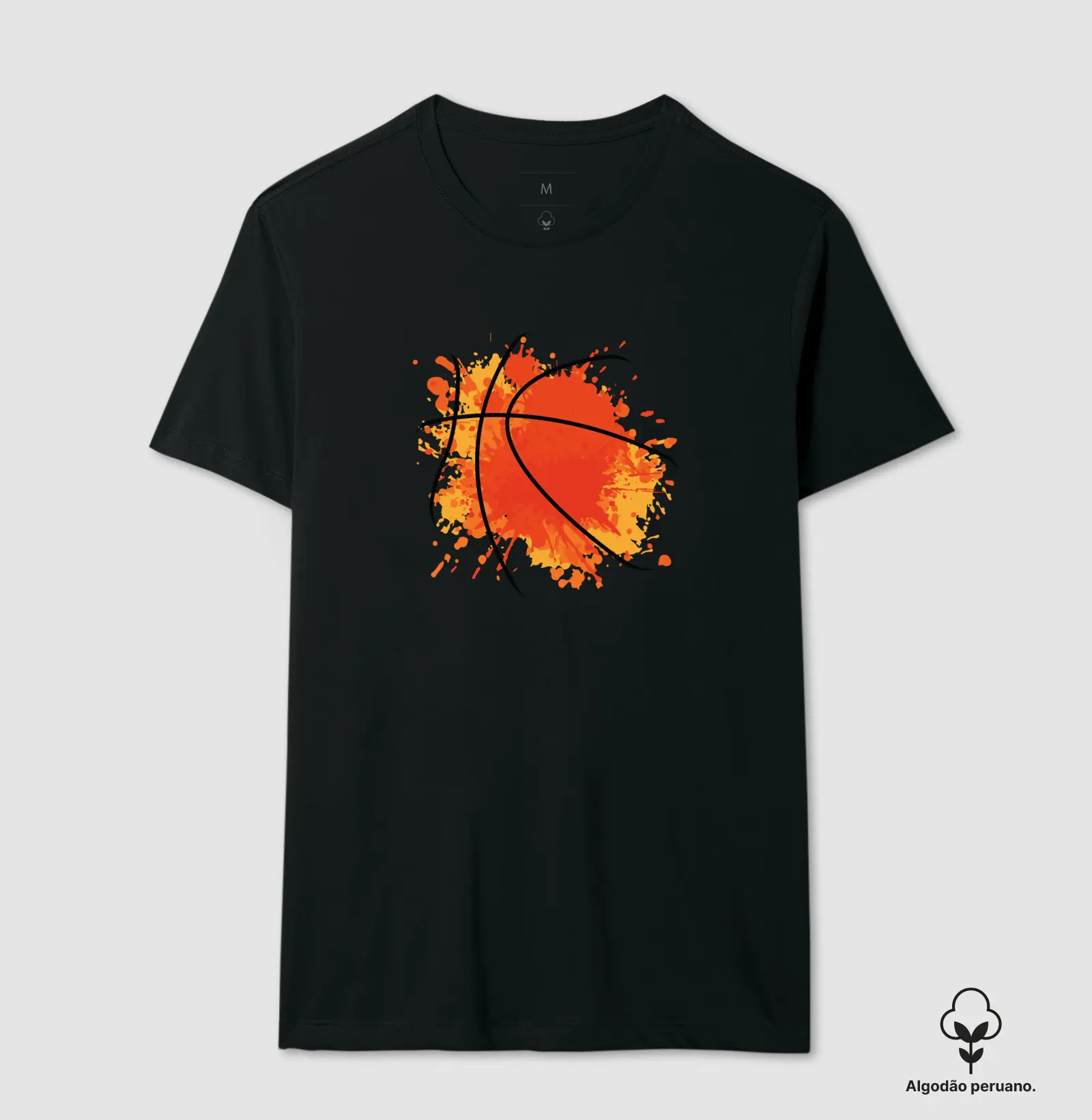 Camiseta Premium Basquete Tinta