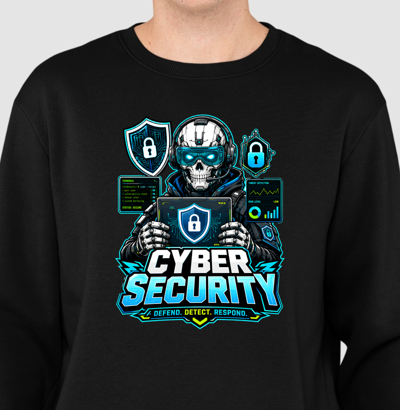 Suéter Slim Cyber Security — Defend, Detect, Respond