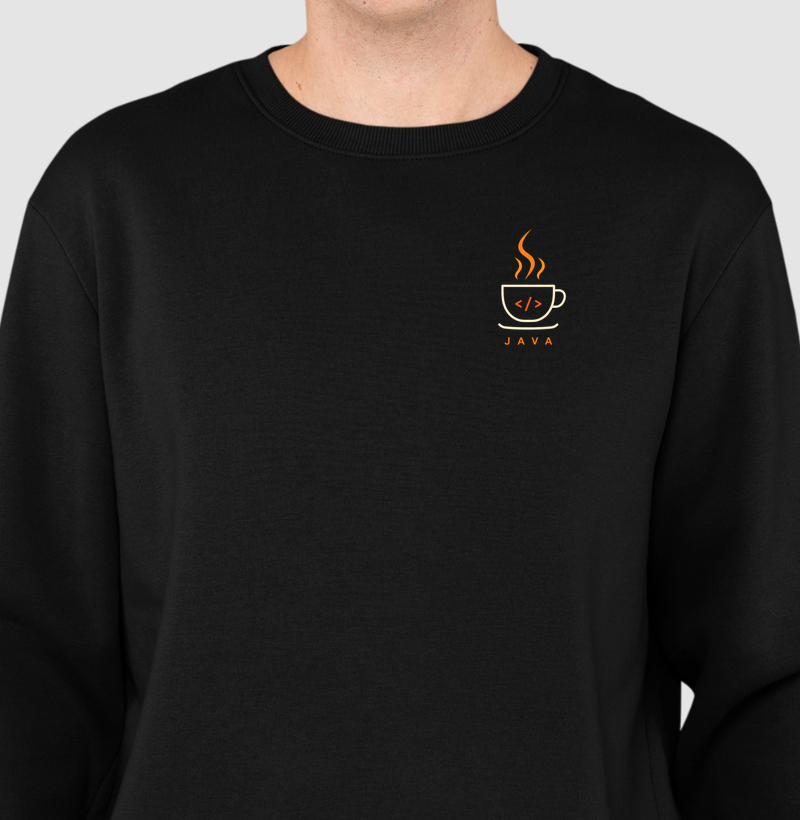 Suéter Moletom Java Coffee — Estampa de Bolso