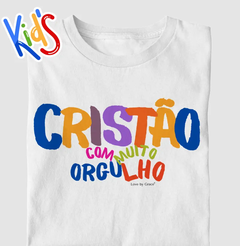Camiseta Kids Crente com orgulho