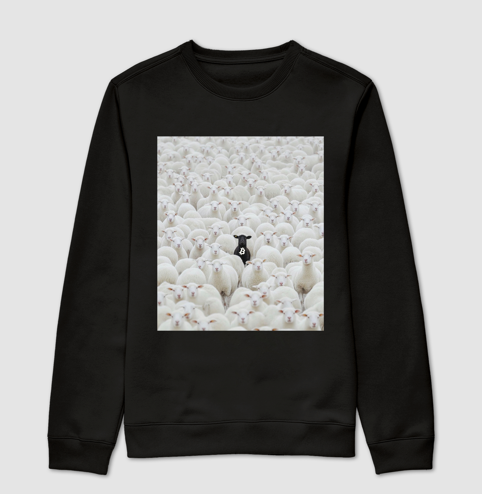 Suéter Moletom Ovelha Negra Bitcoin