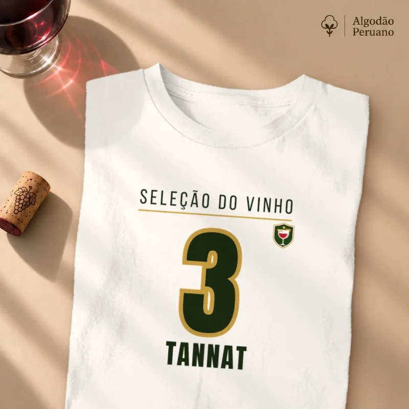 Camiseta - Seleção do Vinho 3 – Tannat - Camiseta Algodão Peruano