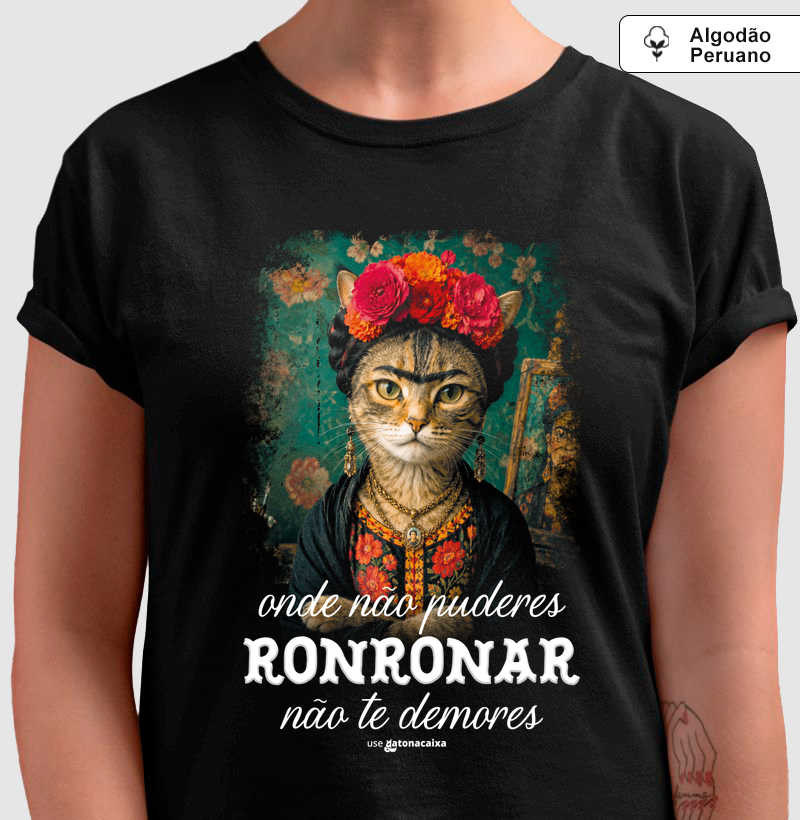 Frida Gahto - Camiseta Algodão Peruano