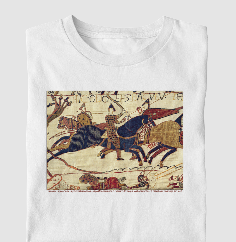 Camiseta Tapeçaria de Bayeux: Bispo Odo e a Conquista de 1066