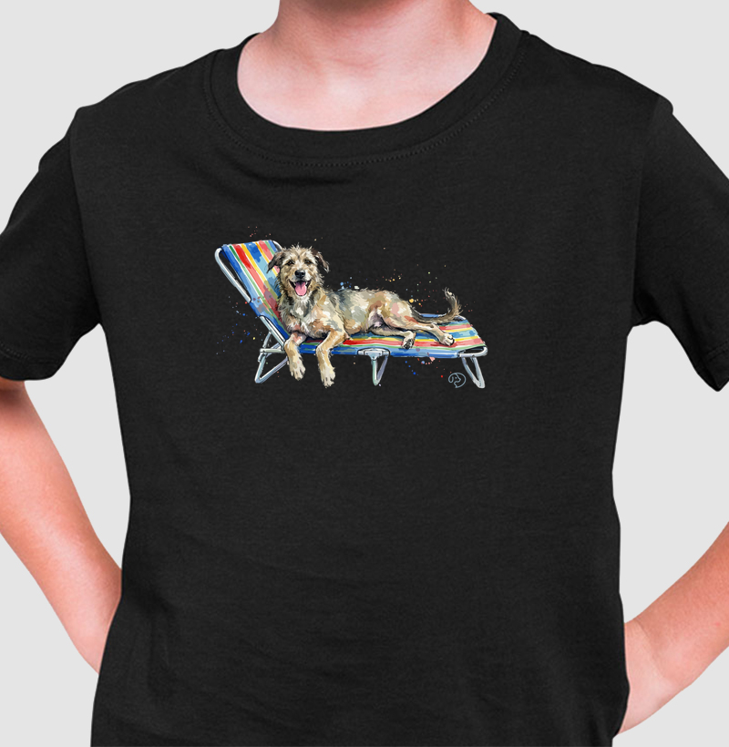 Cachorro na Cadeira de Praia