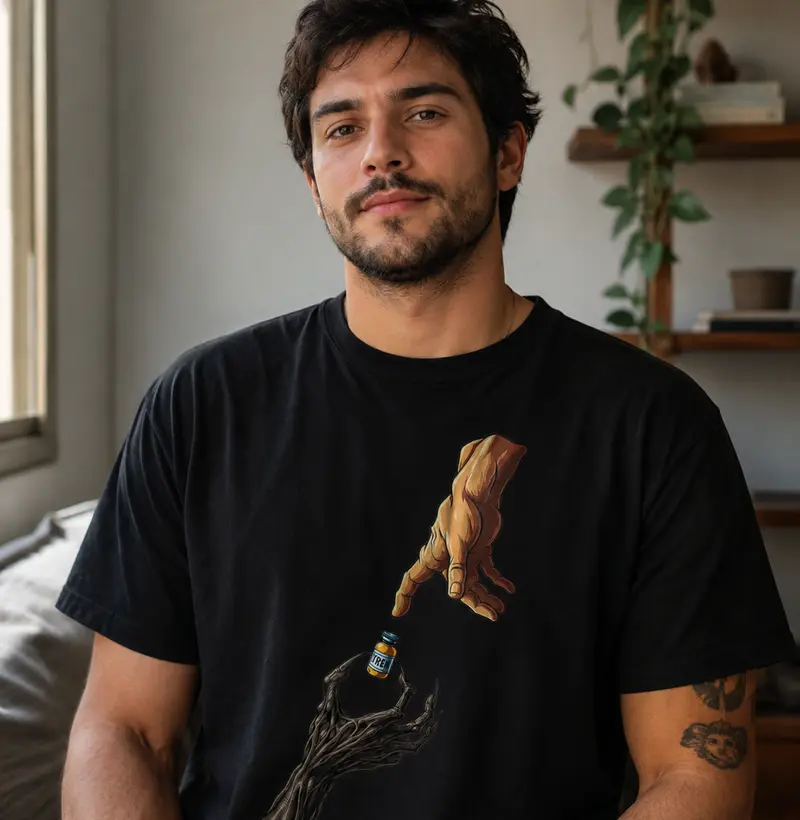 Camiseta Cristã Criação x Tentação