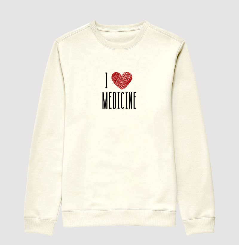 Suéter Moletom "I ♥ Medicine"