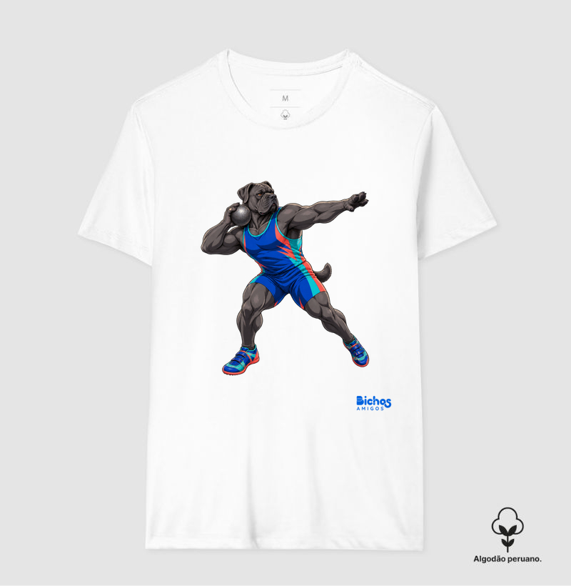 Cane Corso Arremesso de Peso - Camiseta Algodão Peruano