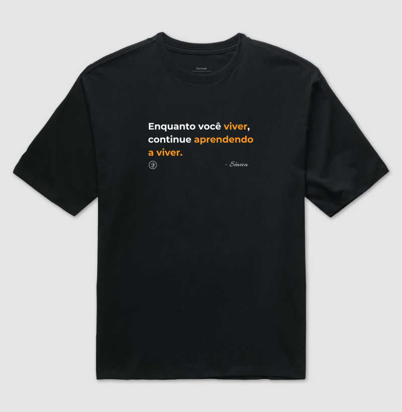 Camiseta Filosofia Estocisimo de Sêneca "Aprendendo a viver"