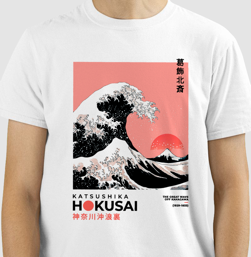 Arte Japonesa_ A Grande Onda rosa