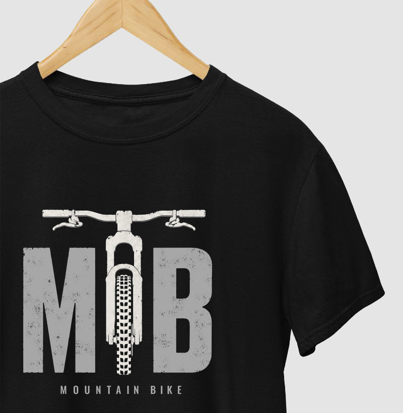 Camiseta MTB (Cinza) — Garfo e Pneu