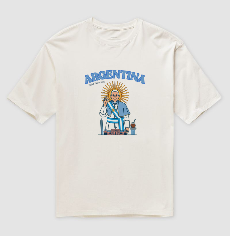 Camiseta Oversized Argentina Papa Francisco
