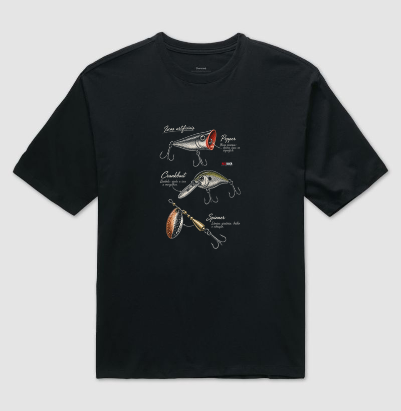 Camiseta Red River – Iscas Artificiais - Camiseta Oversized