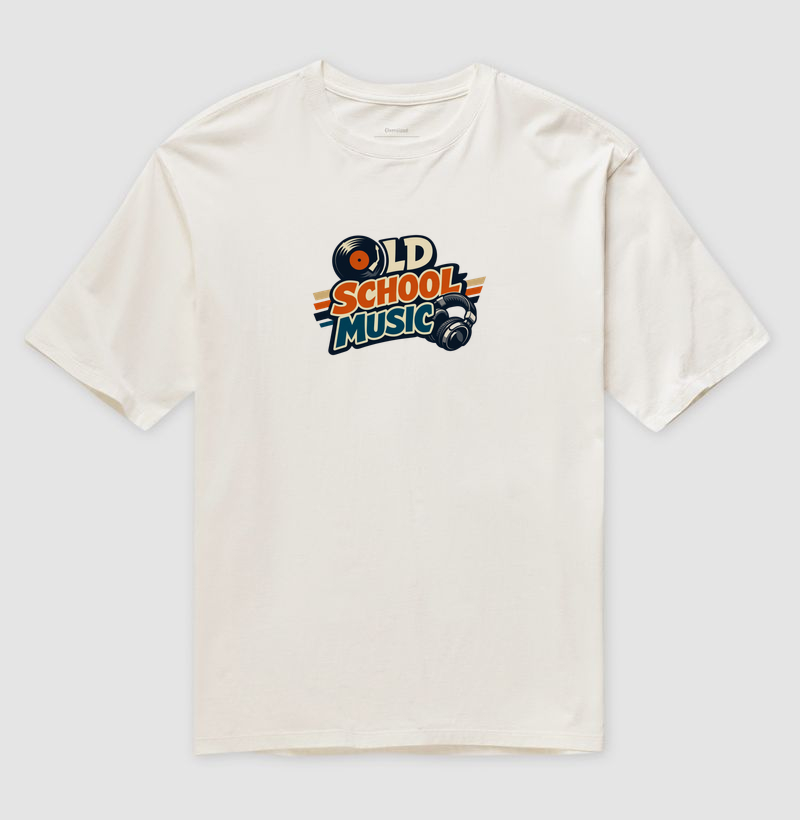 Camiseta Oversized Old School Music | Posto80