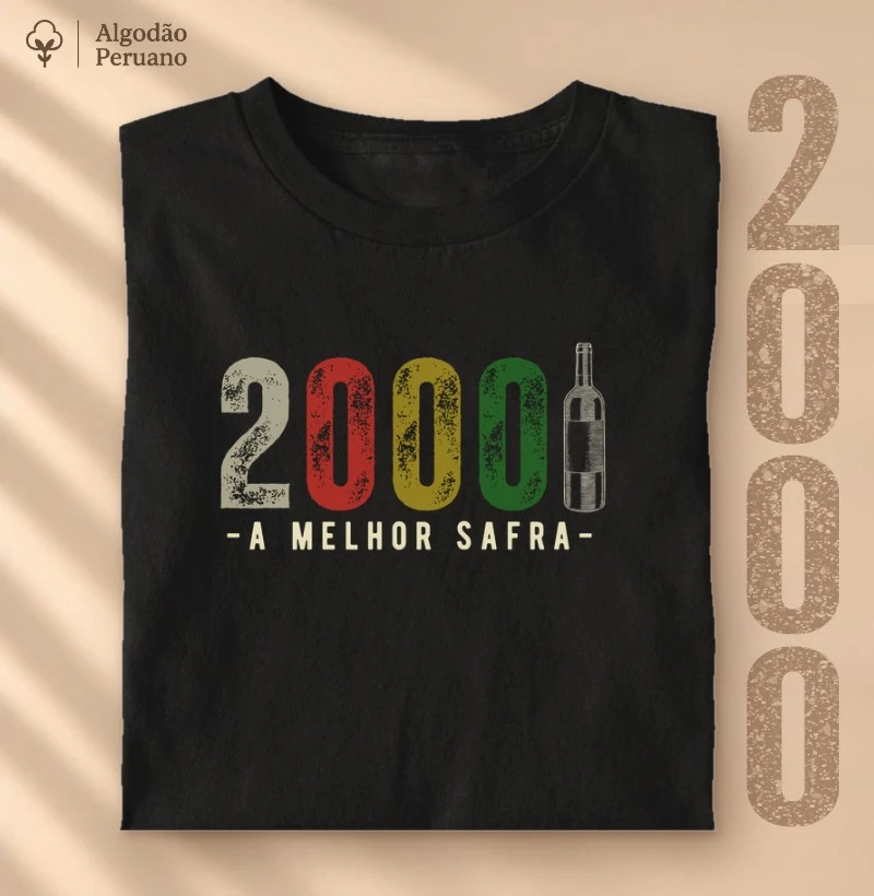 Camiseta A Melhor Safra 2000 - Camiseta Algodão Peruano