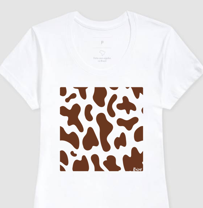 Camiseta pintas marrom