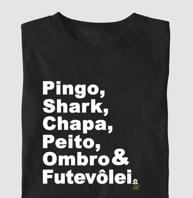 Pingo Shark Chapa Peito Ombro Lobby Futevôlei