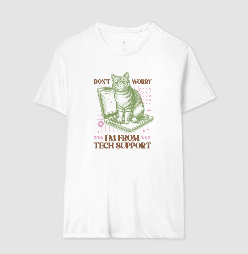 Camiseta Gato Don't Worry Tech Support