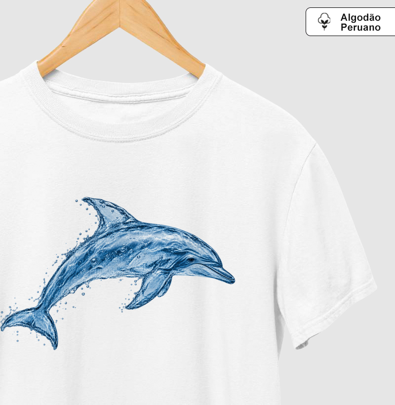 Water Dolphin - Camiseta Algodão Peruano