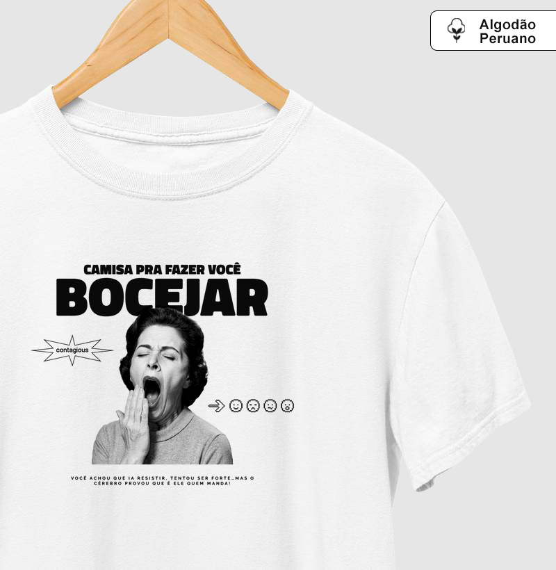 Camisa pra fazer você bocejar