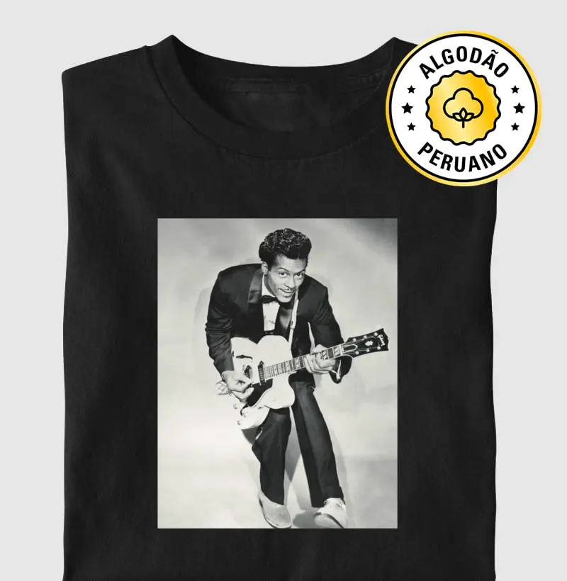 Chuck Berry, 1958 - Camiseta Algodão Peruano
