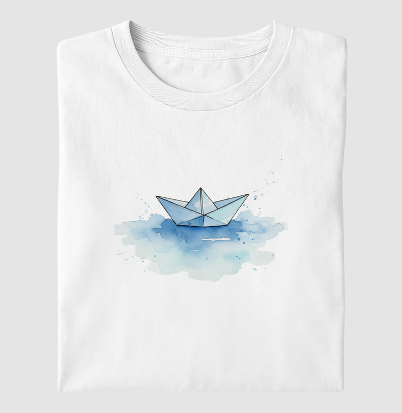 Barquinho Origami Azul