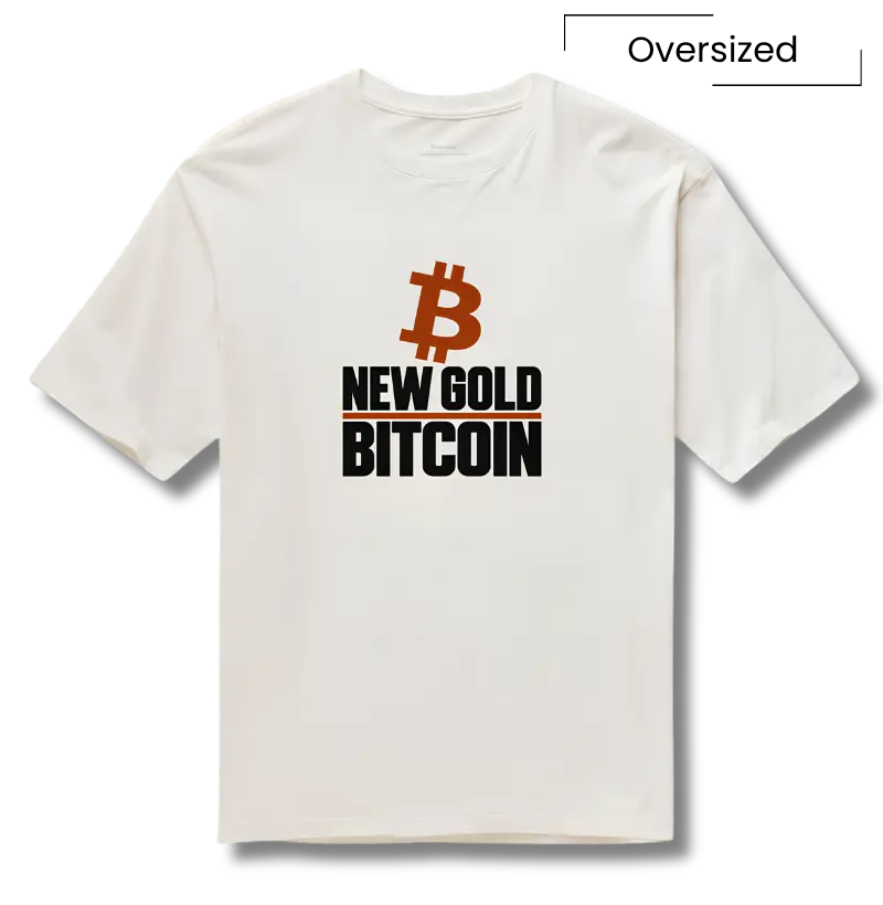 Camiseta Bitcoin New Gold - Camiseta Oversized