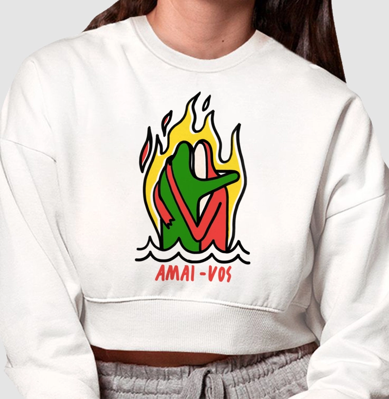 MOLETOM CROPPED AMAI-VOS - POR FELIPE GUGA
