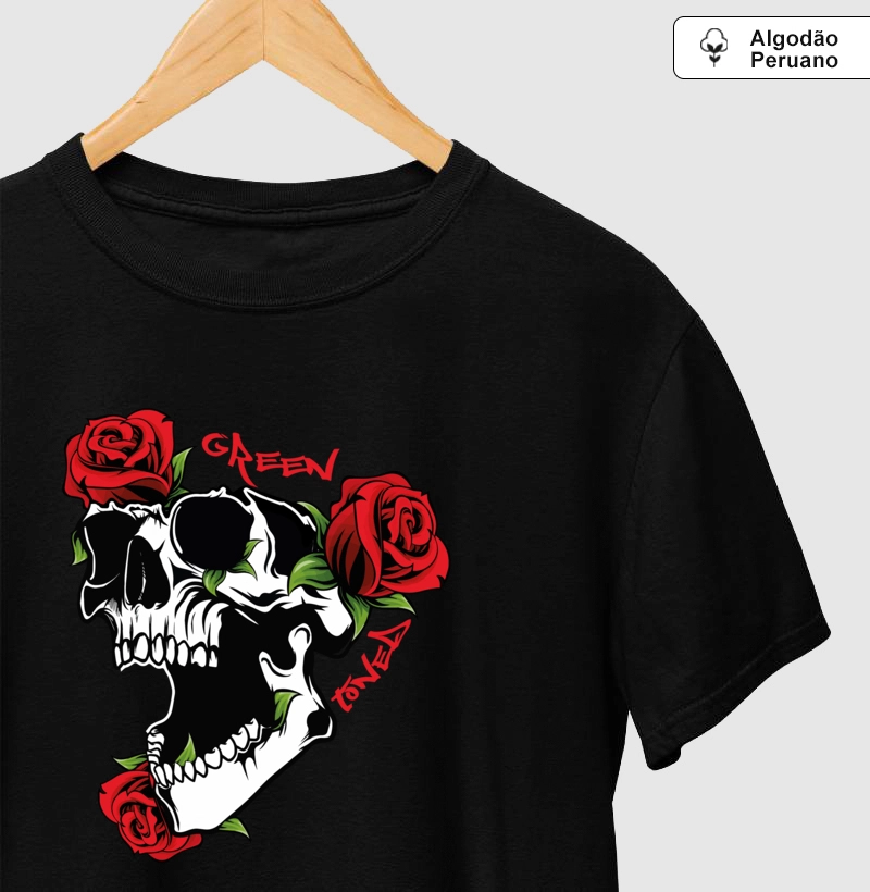 Camiseta Premium Flower Skull