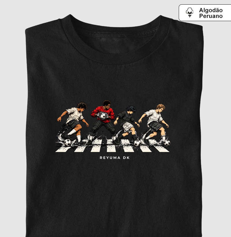 "Futebol Sem Fronteiras" - Futebol - Camiseta Algodão Peruano Masculina, Feminina e Babylook