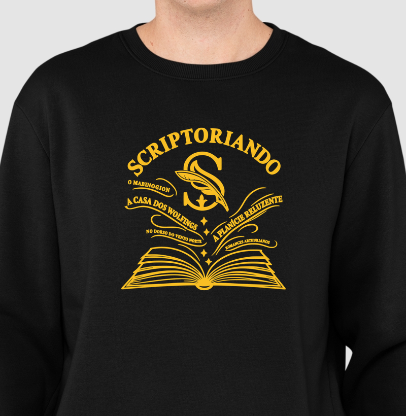 Scriptoriando — Biblioteca Viva — Suéter - Suéter Moletom