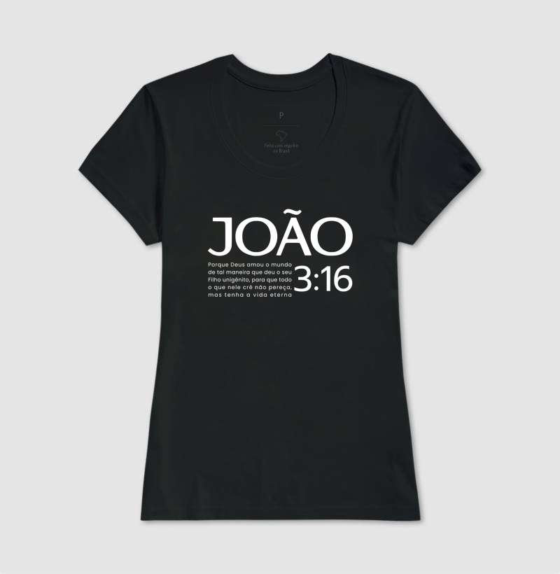 Camiseta Feminina João 3:16