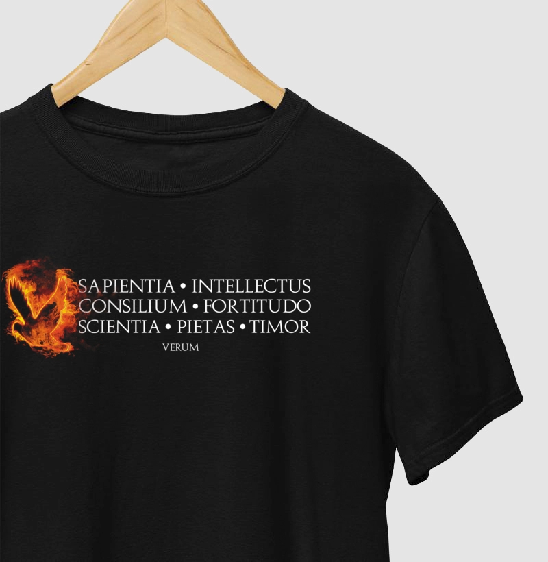 Camiseta Dons do Espírito Santo – Sapientia et Fortitudo | Camiseta Católica Verum