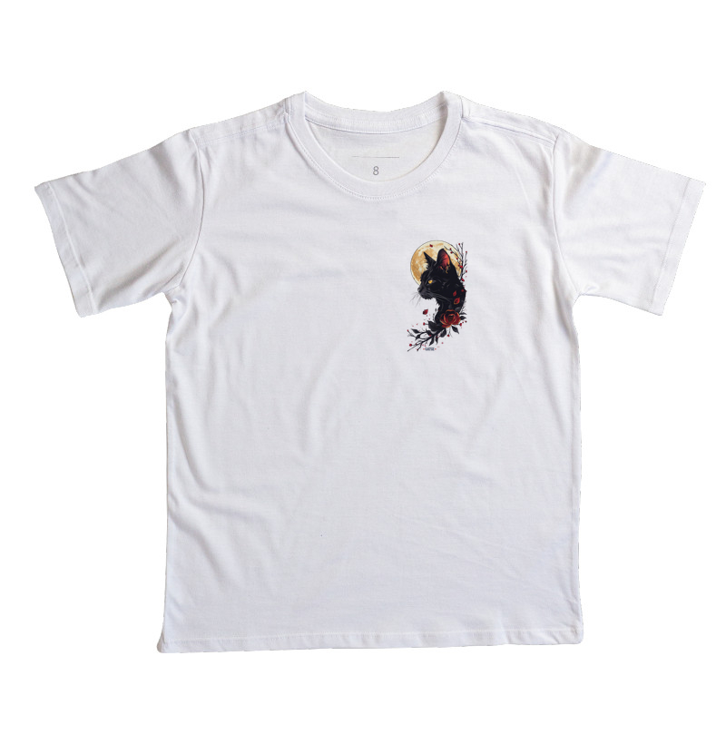 Infantil - Gato Flores Lua Cheia