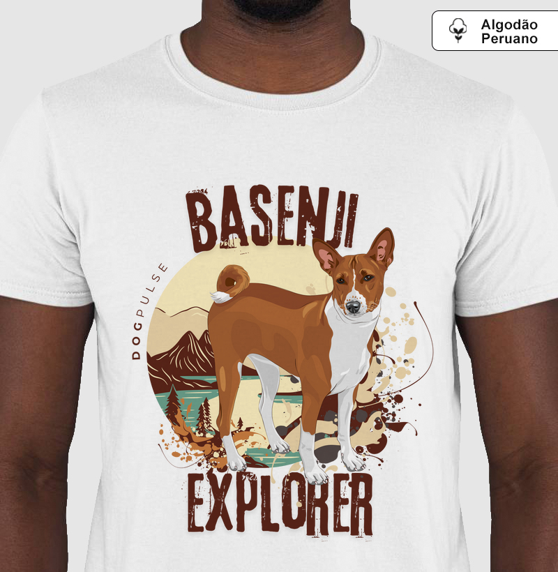 Camiseta Algodão Peruano Dog Pulse Basenji Explorer – Silent Tracker