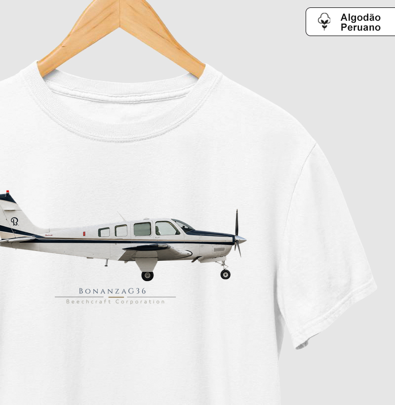 Beechcraft Bonanza G36 | Profile - Camiseta Algodão Peruano