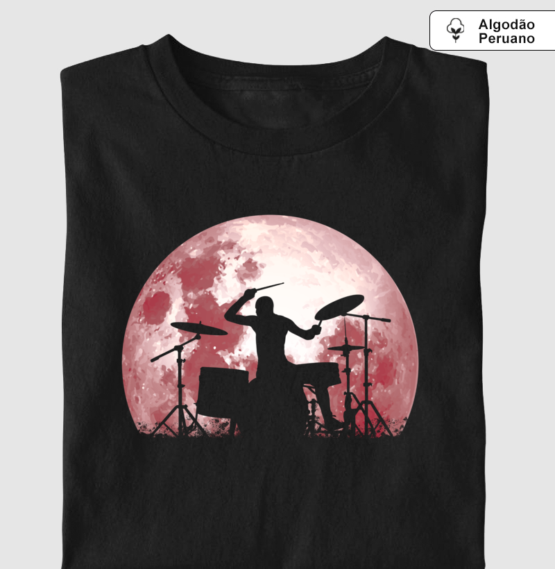 Baterista da noite - Camiseta Algodão Peruano
